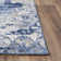 Tapis oriental en polypropylène tissé à la machine rectangulaire bleu / beige
