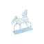 Figurine de cheval princesse des neiges traînée