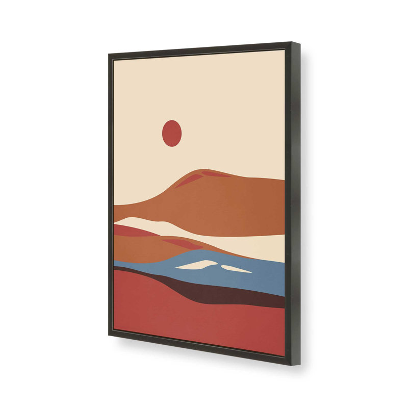 «Western Desert Vibes 2» par Garima Dhawan, reproduction d'art sur toile, 16" H x 12" W, Black