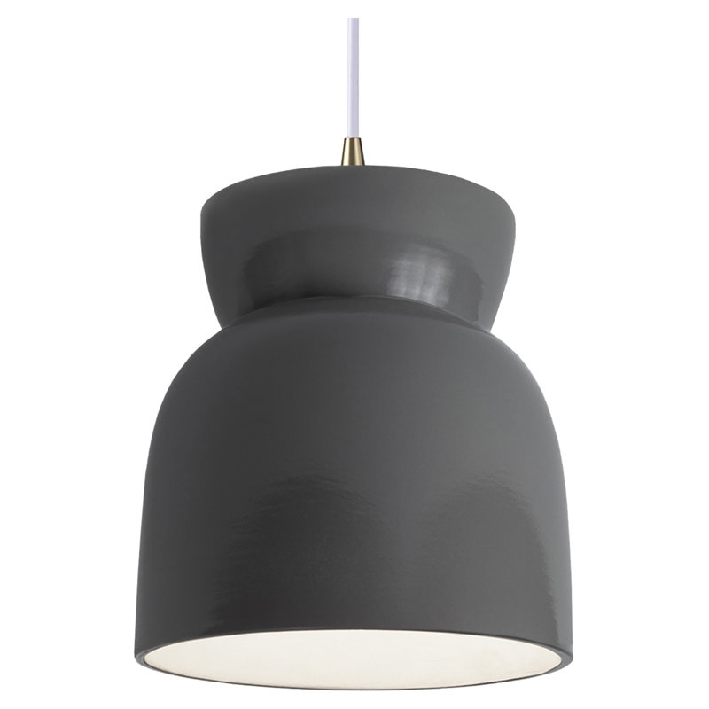 Breeona Single Hourglass Pendant, Real Rust, Antique Brass