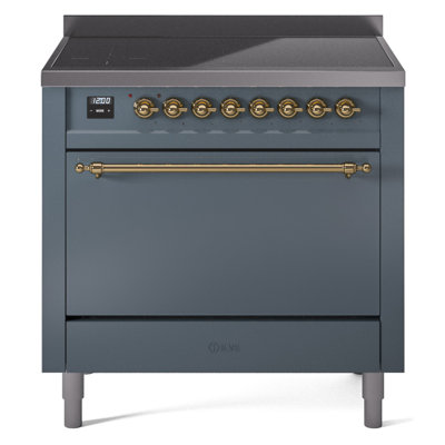 ILVE Nostalgie II Series 36 inch Induction Range with 6 Induction Elements (Glass Door)