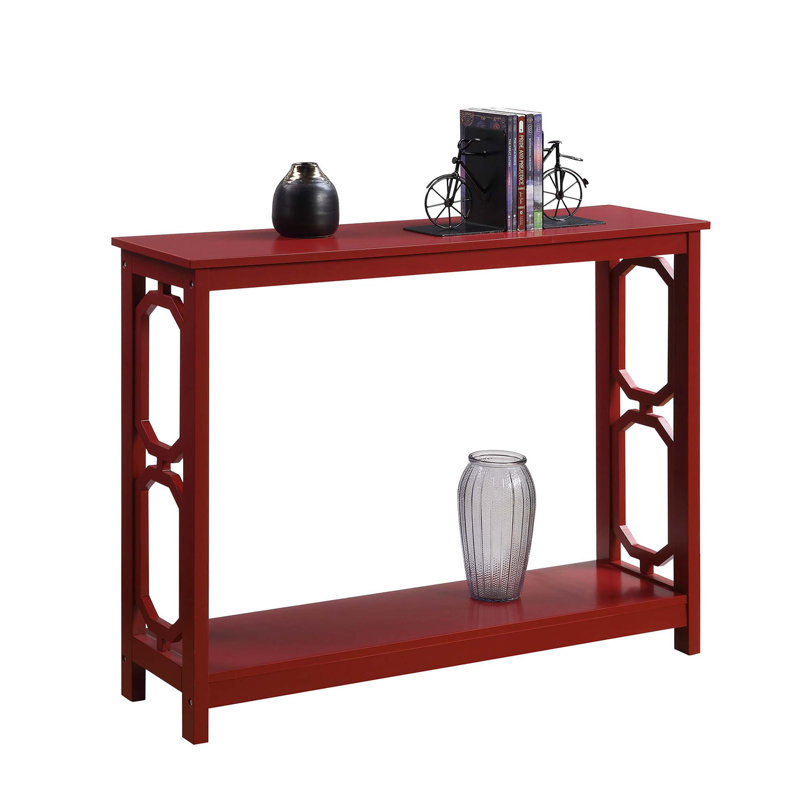 Console avec tablette 39,5 po Jeneil - Minburn, Rouge canneberge