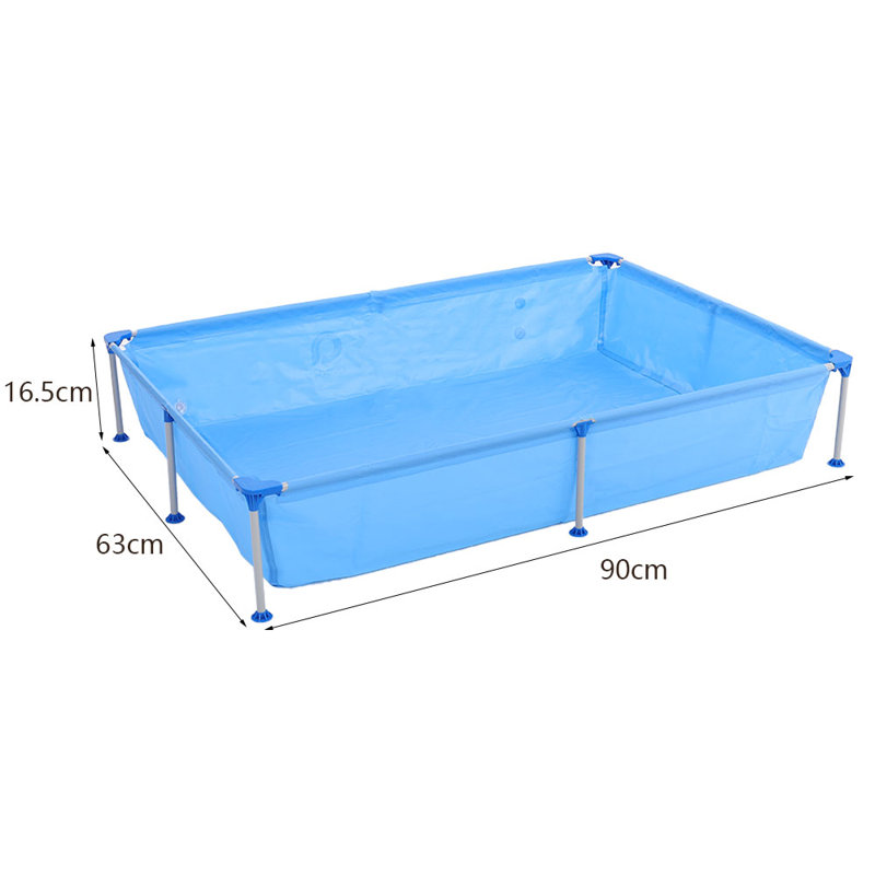 Akhi Plastic Square Frame Set Pool 106cm H x W x L, 106cm H x 579cm W x 403cm L