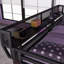 Lit mezzanine en métal peu encombrant avec rangement et bureau pour la maison