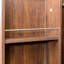 Le buffet autoportant en noyer de 64,63 po avec portes et tablettes offre un espace de rangement supplémentaire en noyer pour une organisation efficace de la chambre à coucher-381229608