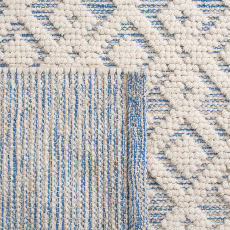 Tapis géométrique en laine / coton tissé à la main Vermont, Rectangulaire 3 pi x 5 pi