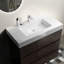 Meuble-lavabo 36 po - Noyer, lavabo blanc, avec rangement, lavabo autoportant élégant et moderne, glissières à tiroir Max Silent, finition, sans robinet ni drain-359231534-359231539