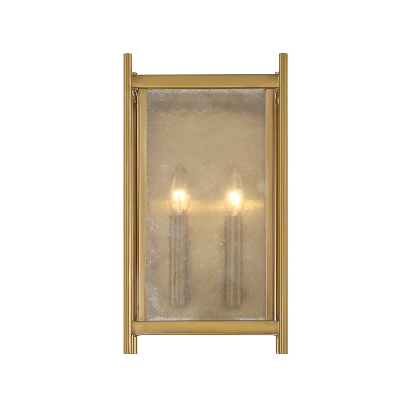 Applique murale 2 lumières Muller en laiton chaud