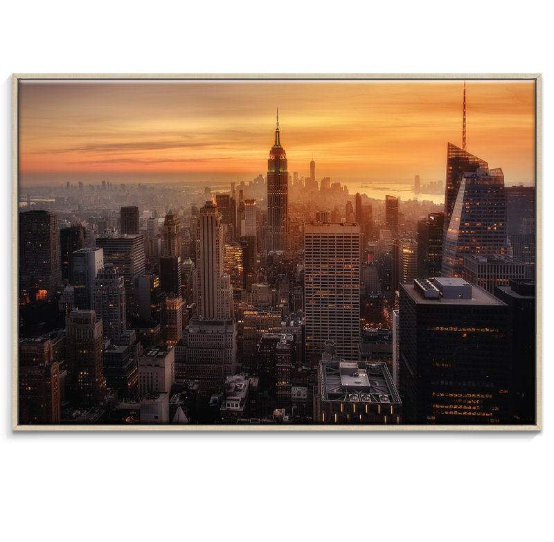 1 Piece Wall Art on Canvas, 51cm H x 76cm W, Timber Floater Frame