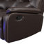 Fauteuil inclinable manuel moderne en similicuir avec console centrale et bande lumineuse à DEL