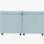 Modulaire avec canapé-lit et rangement, chenille bleu antique, 8, profondeur de 129 po, largeur de 124 po, hauteur de 32 po. 124 po Largeur, 32 po Hauteur-121077416