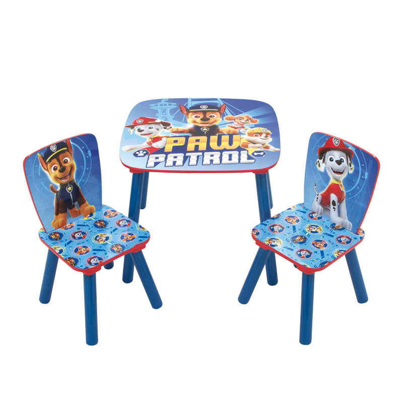 Paw Patrol Wooden Table & 2 Chairs Set by Nixy Children