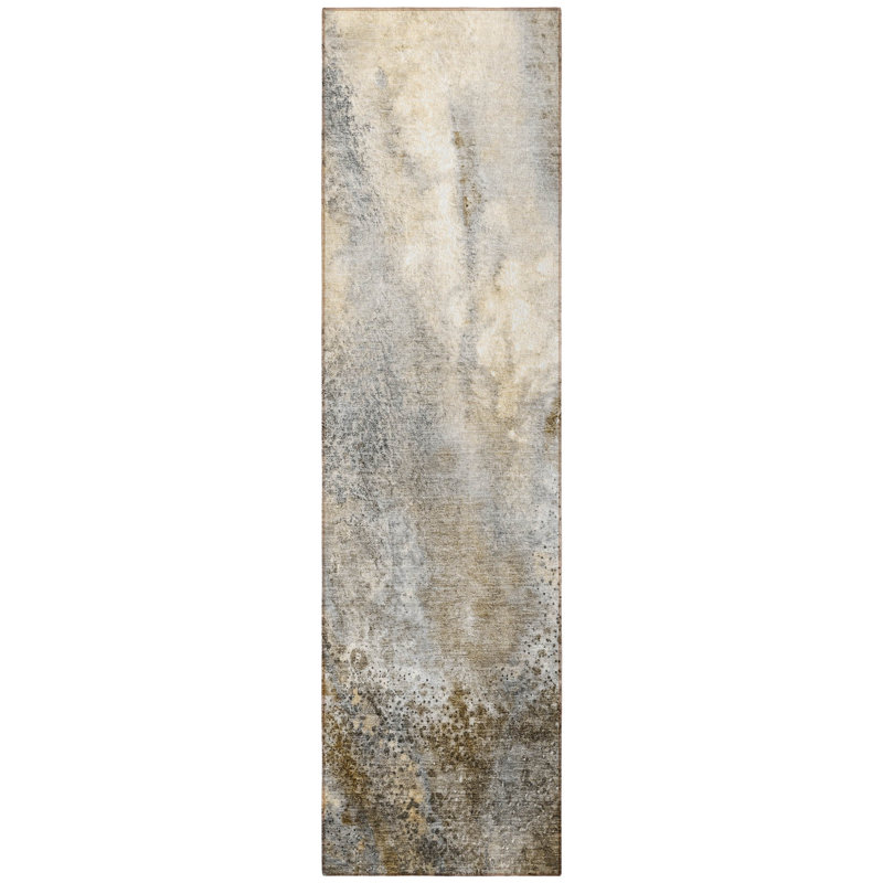 Tapis de couloir d'extérieur 8 po beige