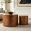 Ensemble de 2 tables basses gigognes rondes modernes-309184388-309184390