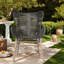 Chaises de patio en bois résistantes aux intempéries, style corde moderne gris anthracite pour la maison