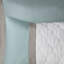Édredon 8 pièces très grand - avec imprimé et 2 taies décoratives jaune, gris, taupe, style transitionnel Euro