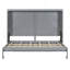 Lit escamotable double pleine grandeur, gris
