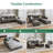 Tremee U Shaped Modular Sectional Upholstered Sofa Couch-87110854