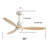Low Profile 52 Inch Integrated LED Ceiling Fan With Light Kit And Remote Control For Living Room