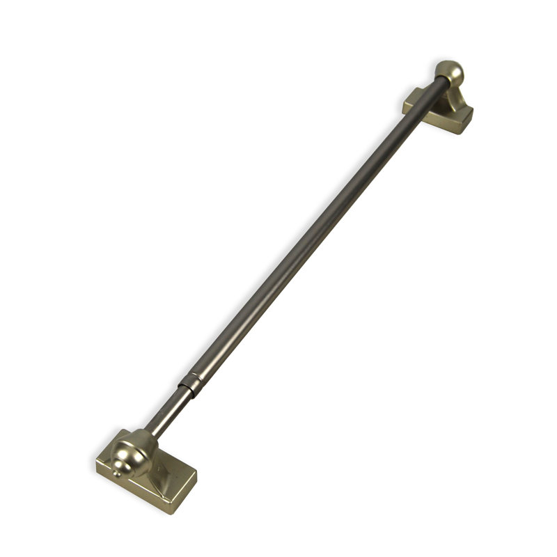 Tringle à rideaux simple magnétique Sigisbert, Étain