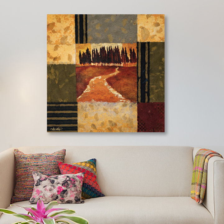 « pastorale », impression sur toile, H 12 po x l 12 po x P 0,75 po, Pas de tapis, Toile tendue