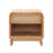 Maharis Japandi Minimalist Curved Wood Nightstand with Open Shelf Storage & Smooth Glide Drawer for Small Spaces-1529083384