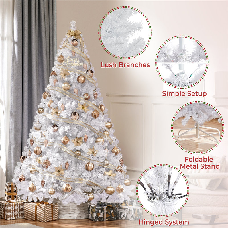 Annilee Cashmere Spruce Artificial Christmas Tree, 6'