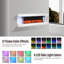 3-Sided Wall Mounted Electric Fireplace with Floating Mantel, Adjustable Remote Control-144932619-164550673