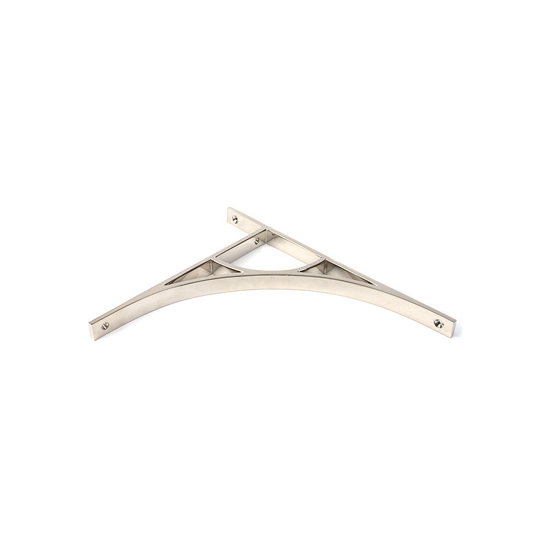 Tyne Shelf Bracket, Polished Nickel, 31.4cm H x 9.8cm W x 2cm D