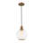 Luminaire suspendu sphère en verre transparent 1 lumière