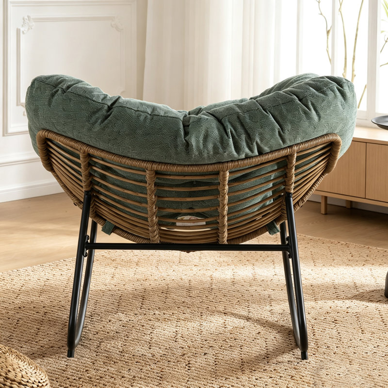 Steel Rocking Chair, Green
