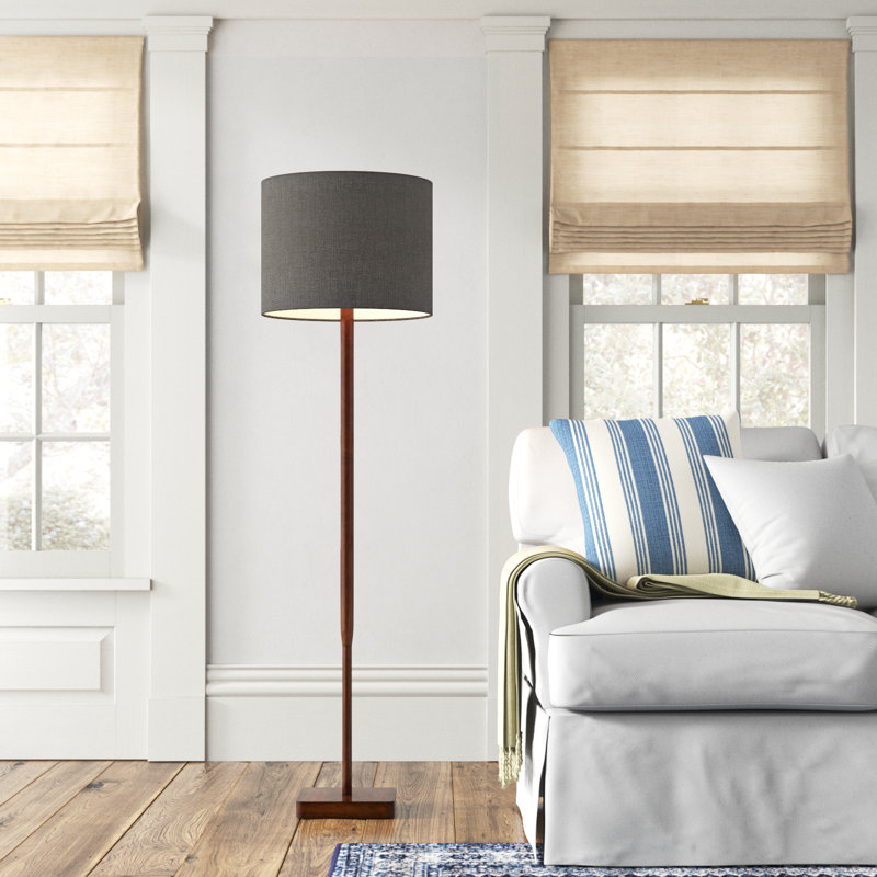 Phipps 58.5'' Walnut Traditional Floor Lamp