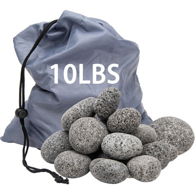 Black Lava Rocks for Fire Pit,2"-3" Natural Lava Stones