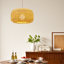 Lustre tambour en rotin Nicoletti H 7,8 po x l 15,7 po