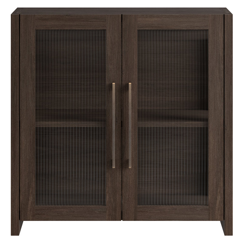 Clarkson 32" Wide Rectangular Accent Cabinet, Brown Oak