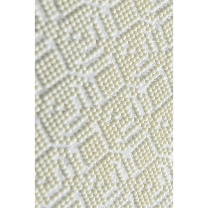Tapis touffeté rectangle Atoll de couleur crème / rouge / orange, Rectangle 4 pi 7 po x 6 pi 3 po