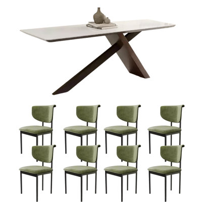 Ensemble de table de salle à manger rectangulaire de style français