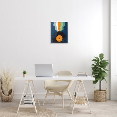 Groovy Vinyl Record Framed Giclee Art by Laura Marr