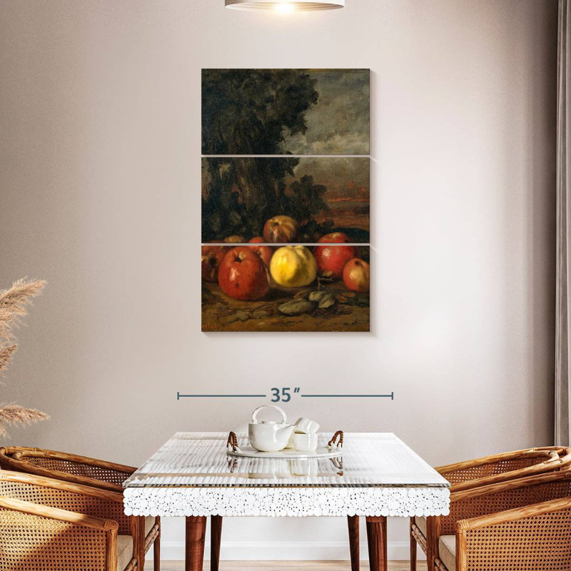Yarlin nature morte avec pommes 1872, H 32 po x l 20 po
