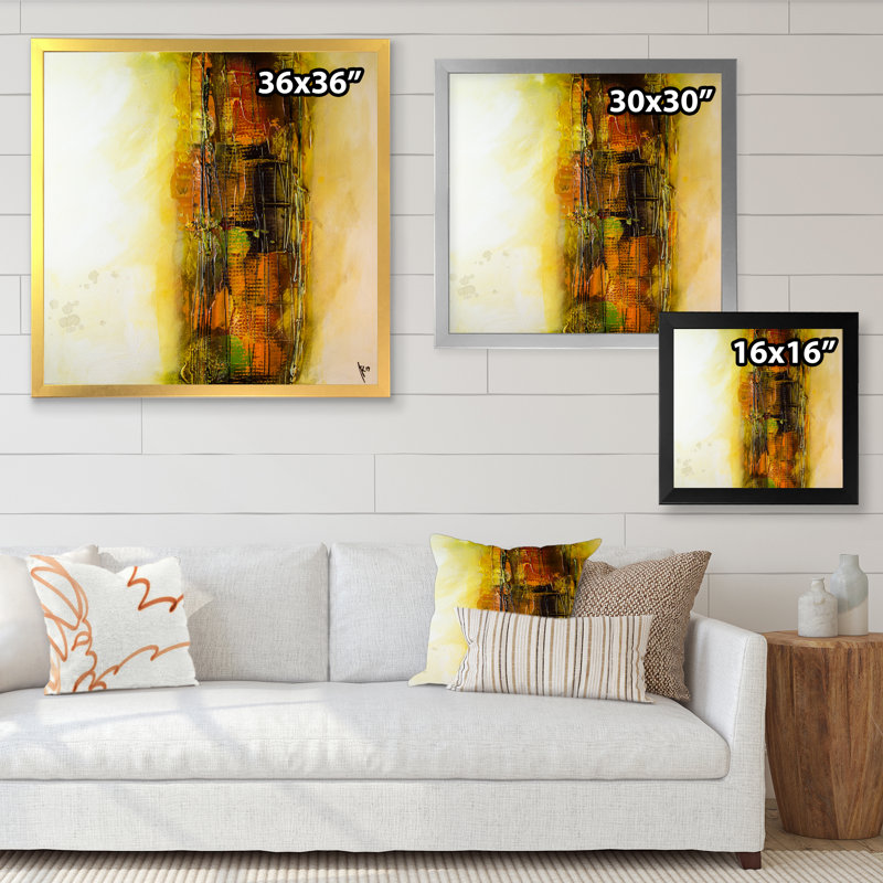Modern Modern Fine Art - reproduction d'art sur toile, Cadre photo noir, H 16 po x l 16 po x P 1 po