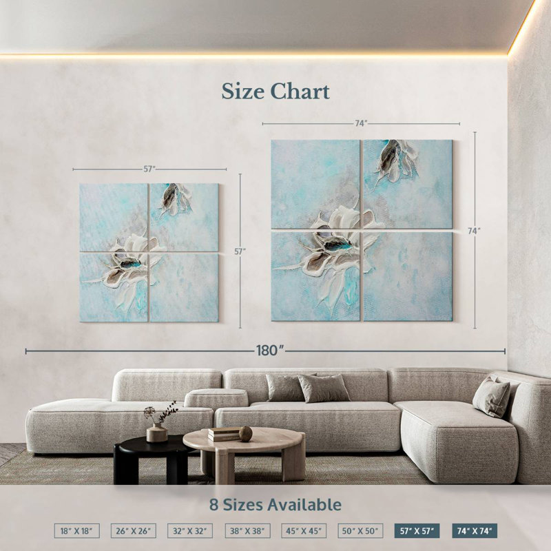 Dans la mer turquoise II, H 57 po x l 57 po