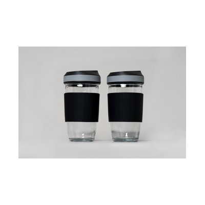 Genicook 16.2 Oz. Glass Travel Mug
