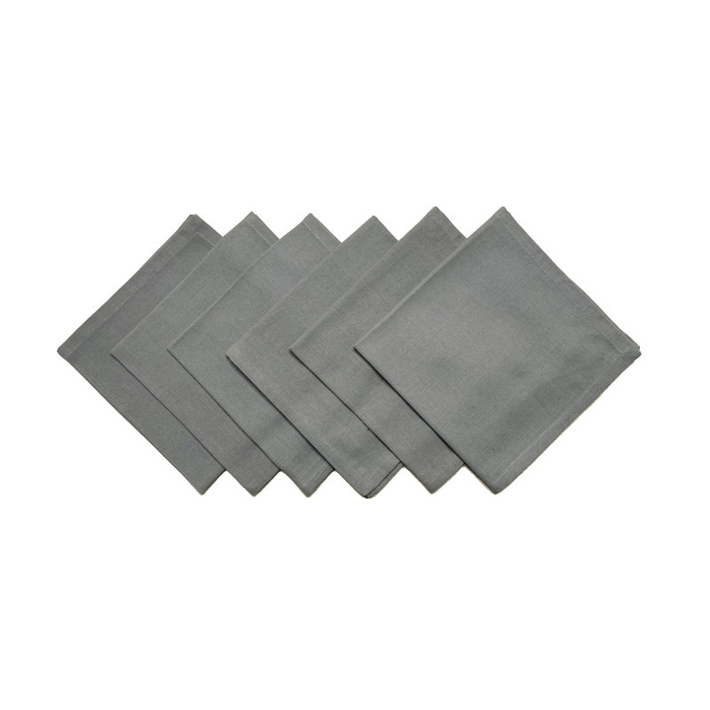 Zarella 100% Cotton Square Napkin, Gray