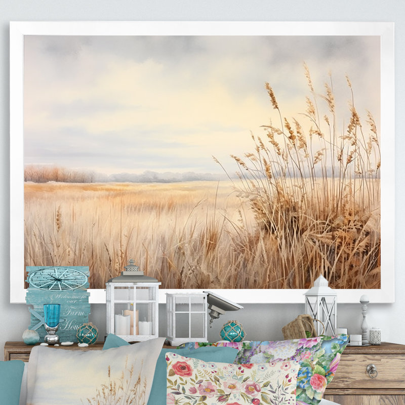 Prairie Peacefulness Meadows II sur toile, H 30 po x l 40 po x P 1,5 po, Cadre simple blanc