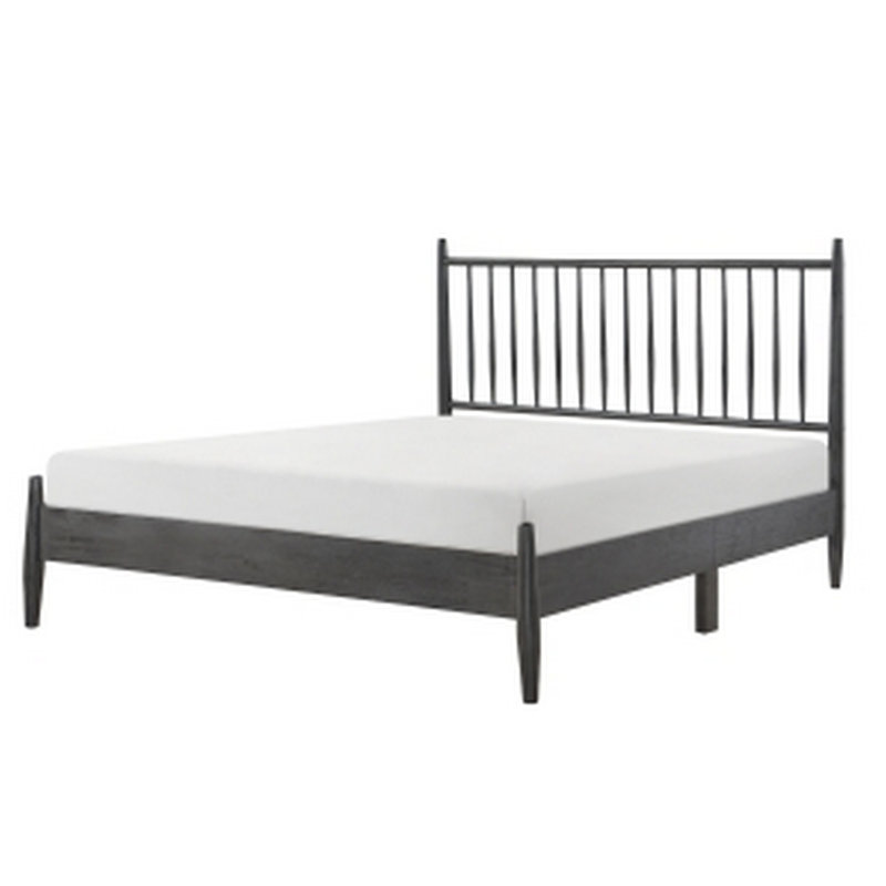 Lit plateforme Monza, Gris, Double