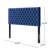 Button Diamond Stitched Headboard In Navy Blue Velvet, Queen Size Bed, Adjustable, Modern Bedroom Decoration With Velvet Upholstery, Stitch, Adjustable For Home-1192703922