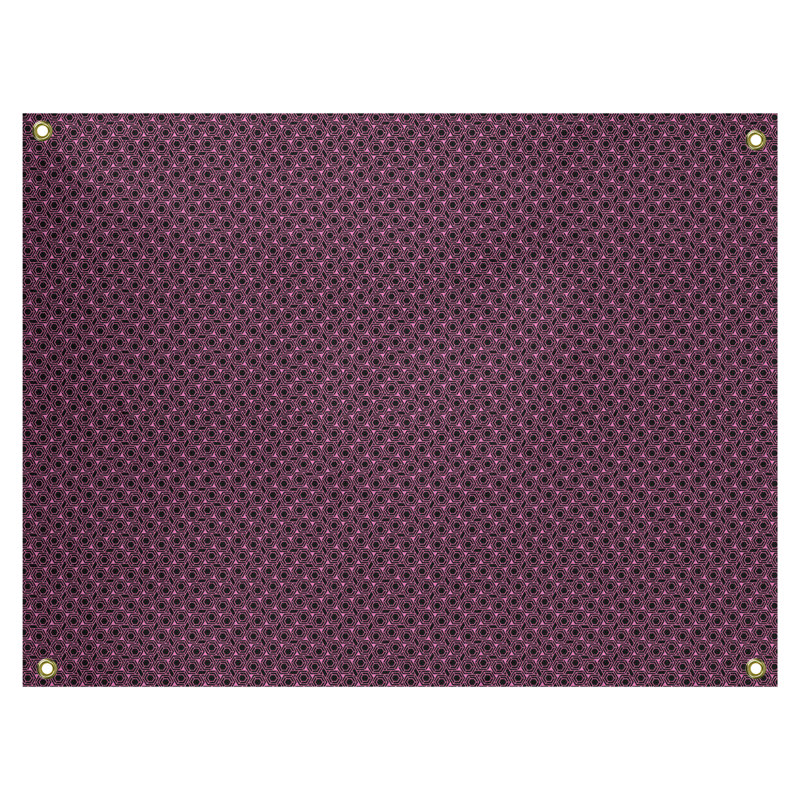 Tapisserie murale hexagonale en treillis, H 91 po x l 107,50 po x P 2 po, Rose