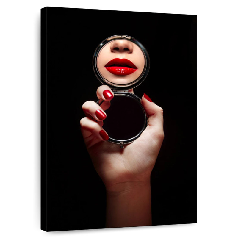 Shuttleworth Mirrored Lips, 45" H x 30" W