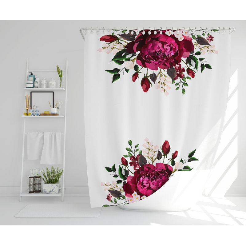Yakira Polyester Shower Curtain Set, 168cm H x 168cm W