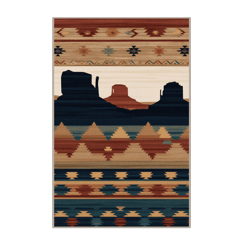  Tapis lavable Mesa and Butte Southwestern, Tapis de couloir 2 pi x 4 pi